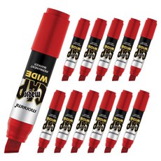 monAmi 寬頭奇異筆, 紅色, 12個