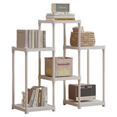 Lala工房 多用途6層置物展示架, 1個, 白色