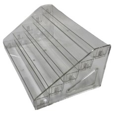 硬幣獎牌支架 徽章展示架 錢幣收納盒 5層 31 x 21.5 x 13.5 cm, 1個, 透明