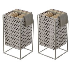 굿썸 멋진 스텐드식 빨래통 2p, 곰머리