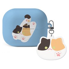 Imooi Galaxy Buds3 / Buds3 Pro 硬殼 + 壓克力鑰匙圈組, 貓咪 三花貓2, 1套, 單一商品