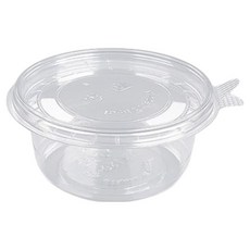 Iroul Saenghwal 圓形PET透明配菜容器 + 蓋子組 中 120 x 55 mm 310ml, 50套