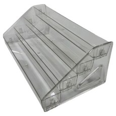 硬幣 獎牌 支架 徽章 展示架 錢幣 收納盒 4層 31 x 17 x 11 cm, 1個, 透明