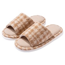 Alleophom 格紋拼色居家拖鞋, 1個, 黃色