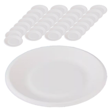 Highching 高精 植纖餐盤 6寸 白色, 1組, 100個