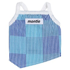 Montier 狗狗貼片無袖上衣, 1個, 藍色