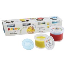 종이나라 유아용 프리모 이지도우 클레이 4종 세트, 화이트, 노랑, 빨강, 파랑, 100g, 1세트