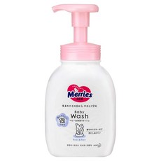 Merries 妙而舒 日本境內版 弱酸性嬰幼兒泡沫洗髮沐浴乳, 400ml, 1瓶