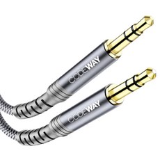 CODEWAY 3.5mm AUX 公 to 公 音源線 音響/車用/耳機通用 2m, 黑色, 單一商品, 1條
