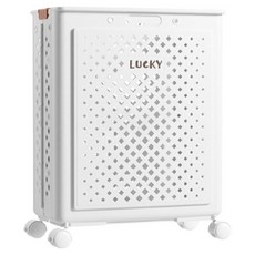 soonZAM 方便移動的附輪洗衣籃, 白色