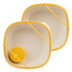 Trudeau Fuel醬料罐 + 可微波密封便當盒 1.4L, 米黃色, 2個