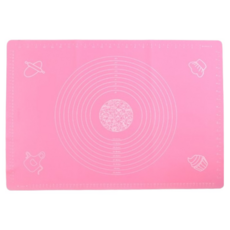 桿麵揉麵刻度矽膠墊/廚房隔熱墊 粉紅色, 1個