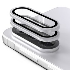 HIGHON 相機金屬環手機螢幕保護貼 銀色 2入套組, 1套