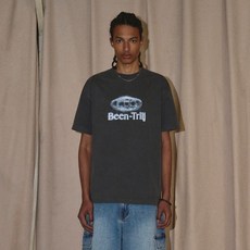 빈트릴 남녀공용 스모크 글로브 피그먼트 티셔츠 BA252TS049