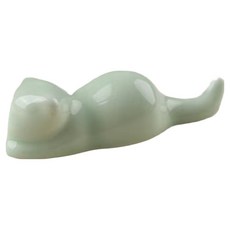 디에스트레이딩 단아한 연적 고양이무늬 라이트그린, 1개