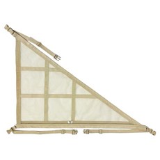 CRONICLE 露營族車頂縫隙收納網袋網子包 整車車輛適用 中心支撐強化型, 1個, 米色