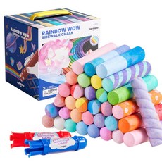 Joan Miro 路上彩虹巨無霸粉筆 36色 + 粉筆夾 2入組, 1套, 混合色