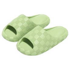 Alleophom 泡泡格紋居家拖鞋, 綠色, 1個