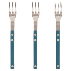 Bogen Brisha 餐具緞面茶叉, 水藍色, 3個