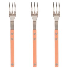 Bogen Brisha 餐具緞面茶叉, 桃色, 3個