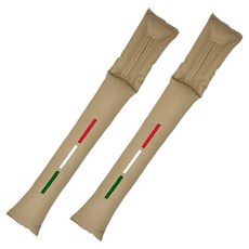 SOTT 자동차 시트 틈새쿠션, 2개, 베이지 + 레드그린