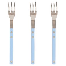 Bogen Brisha 餐具緞面茶叉, 天空藍, 3個