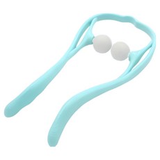 캐롤링 경추 목 마사지기 핸드 클램프 수동 마사지기, 블루, 1개