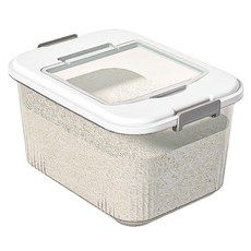 小麥購物 C447 35斤大容量米桶 589g, 1個, 白色