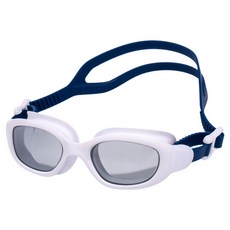 KeepSwimming 兒童款寬泳鏡, 1個, 白色 海洋藍