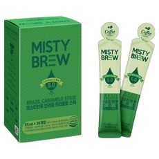 MISTY BREW 巴西焦糖咖啡隨身包, 1盒, 20條, 25ml
