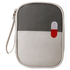 Living Pocket 緊急藥品急救藥品防水袋 灰色 小款, 1個