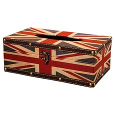 衛生紙抽取收納盒 長款, 英倫風, 1個