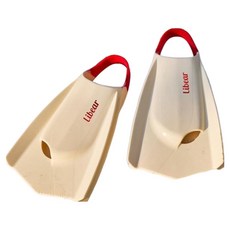 Libear Aqualix蛙鞋 短鰭 自由潛水浮潛, 象牙色+紅色