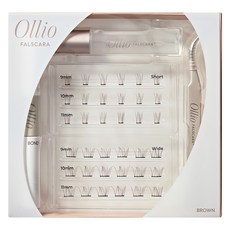 Ollio Pulsecara 多合一假睫毛套組, 1個, 柔和棕色