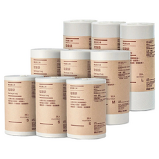 MUJI 無印良品 再生聚乙烯垃圾袋9件組 S 3捲 + M 3捲 + L 3捲, 1組