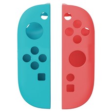 HOHOO Sweet Fit Nintendo Switch 2 Joy-Con 控制器矽膠保護套, 藍色 + 紅色, 1個, 單一商品