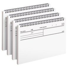 뮤니드 스프링 다분할 가로 노트 2분할 라인, 화이트, 4개