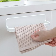 World Clean 免鑽孔浴室廚房多用途毛巾架, 1個, 白色