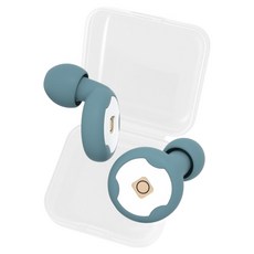 Luneon 現代防噪音睡眠耳塞 灰藍色 PP收納盒, 1個, 2入
