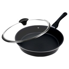 MASIONS 美心 晶鑽鍋 厚釜鑄造奈米複合金不沾單柄平底鍋 附玻璃蓋, 1個, 30cm