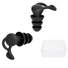 Luneon 時尚防噪音睡眠耳塞 黑色收納盒, 1個, 2入