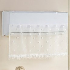 Pickdeal 可愛冷氣擋風板窗簾 84 x 38 cm, 1個, 白色飾邊