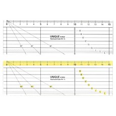 유니크 패치워크 시접자 15cm x 2종 세트, 일반, 컬러, 1세트