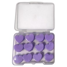 Luneon 簡約防噪音睡眠耳塞 愛心紫色, 1個, 12入