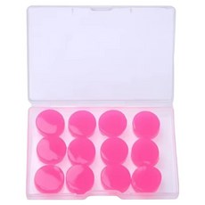 Luneon 簡約防噪音睡眠耳塞 圓形 紫紅色, 1個, 12入