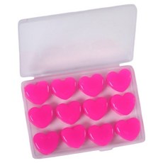 Luneon 簡約防噪音睡眠耳塞 愛心 杜鵑花色, 1個, 12入