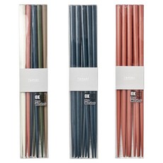 TAMAKI 堅固現代感筷子3種 x 5p套組, 1套, 混色, 海軍藍, 紅色, 筷子3種 x 5p