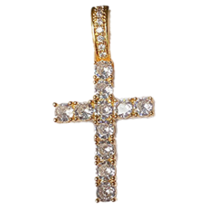 Inrich 男士簡約十字架項鍊, 1個, 金色 01 單墜