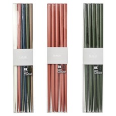 TAMAKI 堅固現代感筷子3種 x 5p套組, 1套, 混色, 紅色, 綠色, 筷子3種 x 5p