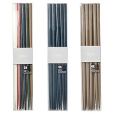 TAMAKI 堅固現代感筷子3種 x 5p套組, 1套, 混色, 海軍藍, 摩卡, 筷子3種 x 5p